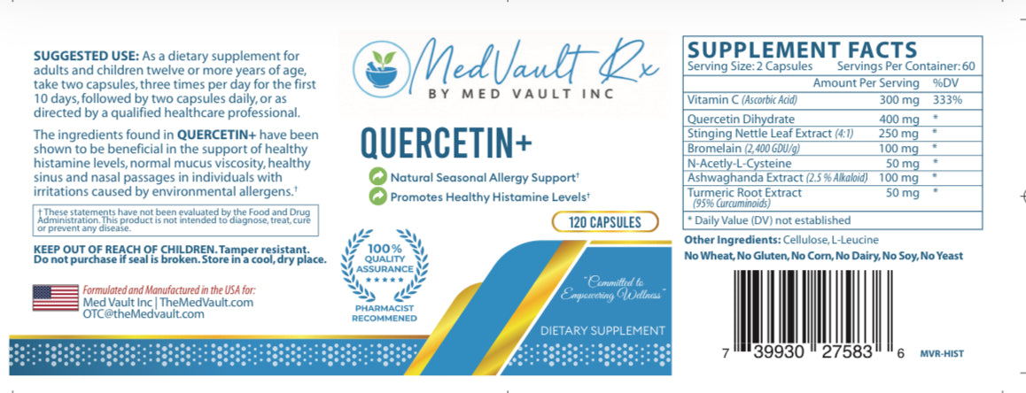 Quercetin+ Allergy Support the Natural way