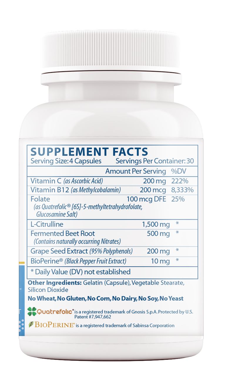 NITRIC OXIDE ELITE – Circulation, Blood Pressure & Energy Support