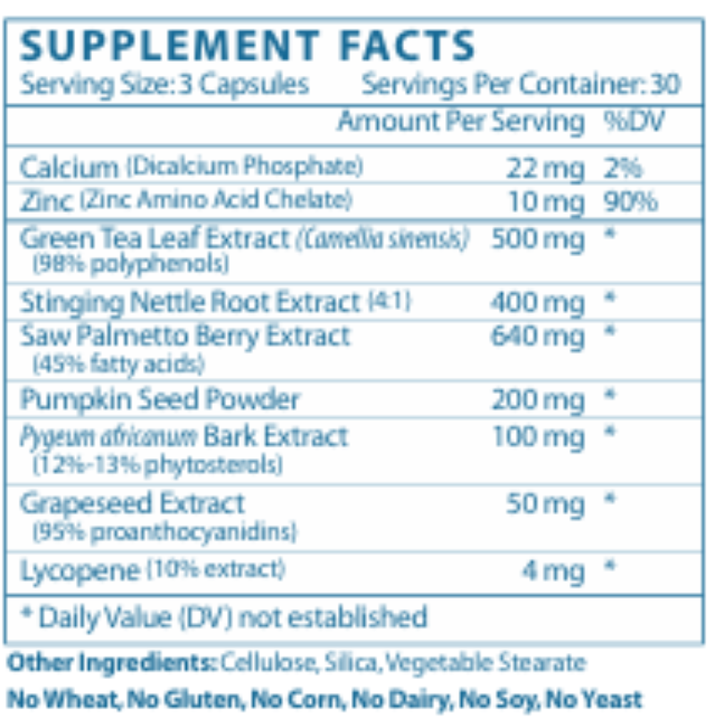 PROSTATE SUPPORT – Comprehensive Men’s Prostate & Urinary Health Formula