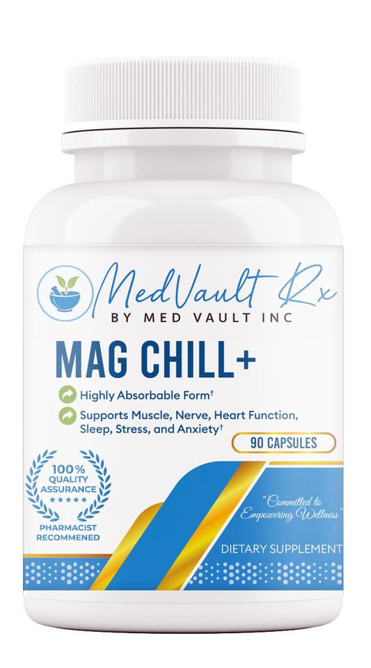 MAG CHILL+ – Sleep, Anxiety, Muscle Relaxation & Cramp Support Formula