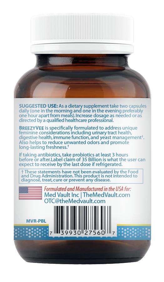 BREEZY VEE – Feminine + Gut Health Probiotic