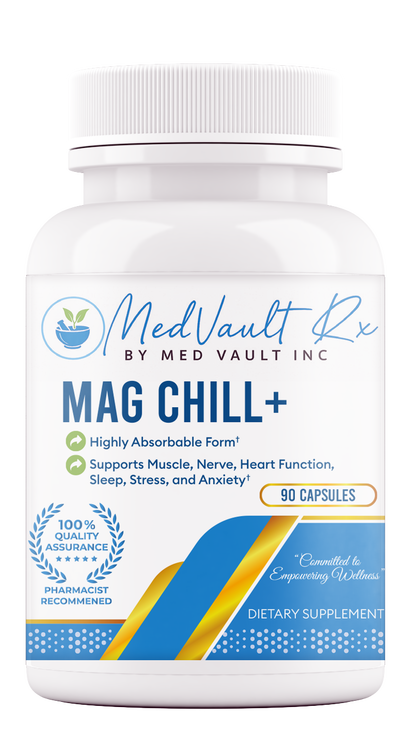 MAG CHILL+ – Sleep, Anxiety, Muscle Relaxation & Cramp Support Formula
