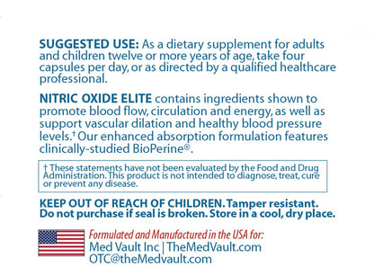 NITRIC OXIDE ELITE – Circulation, Blood Pressure & Energy Support